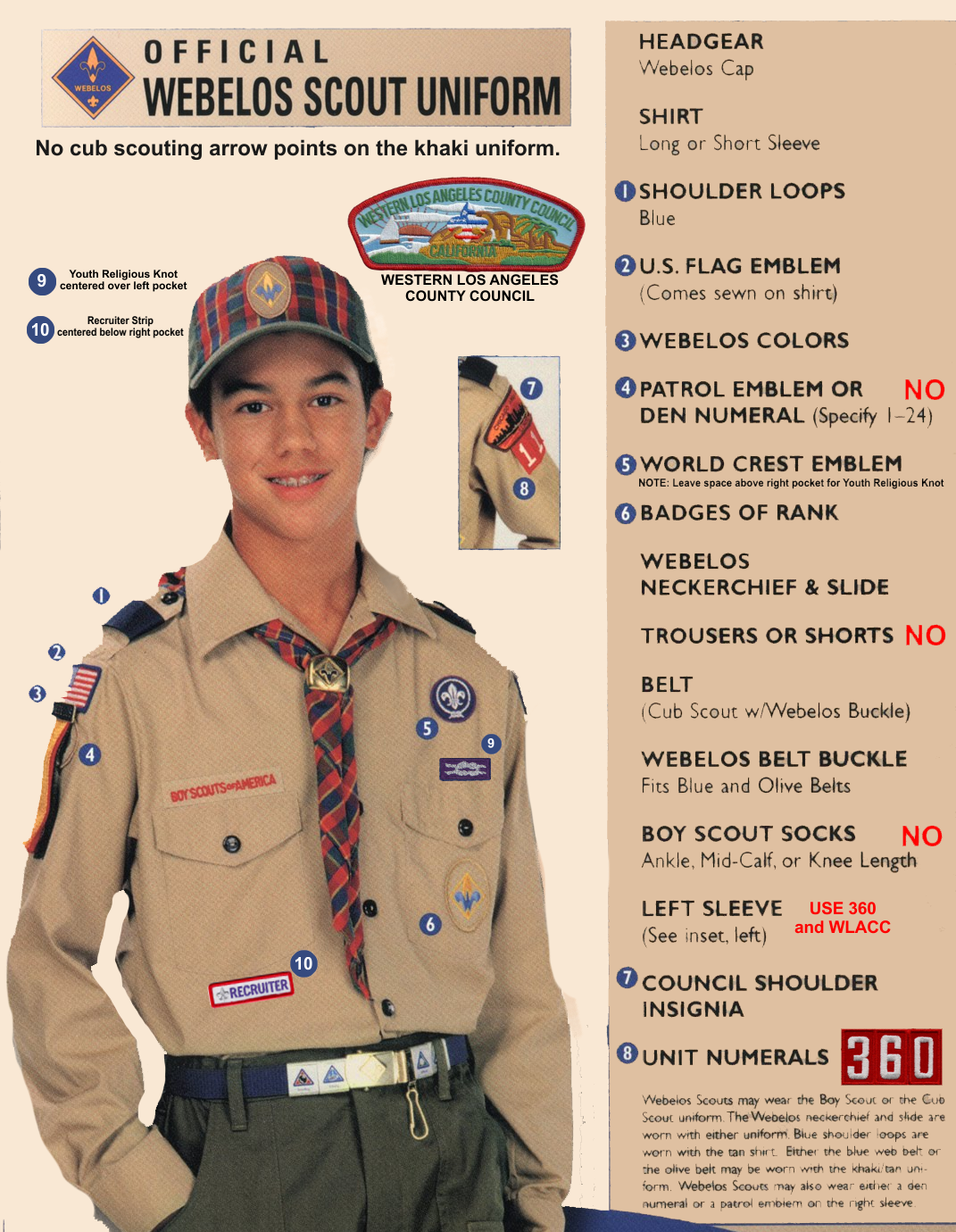 Uniform Requirements Pack16 Livingston Cub Scouts